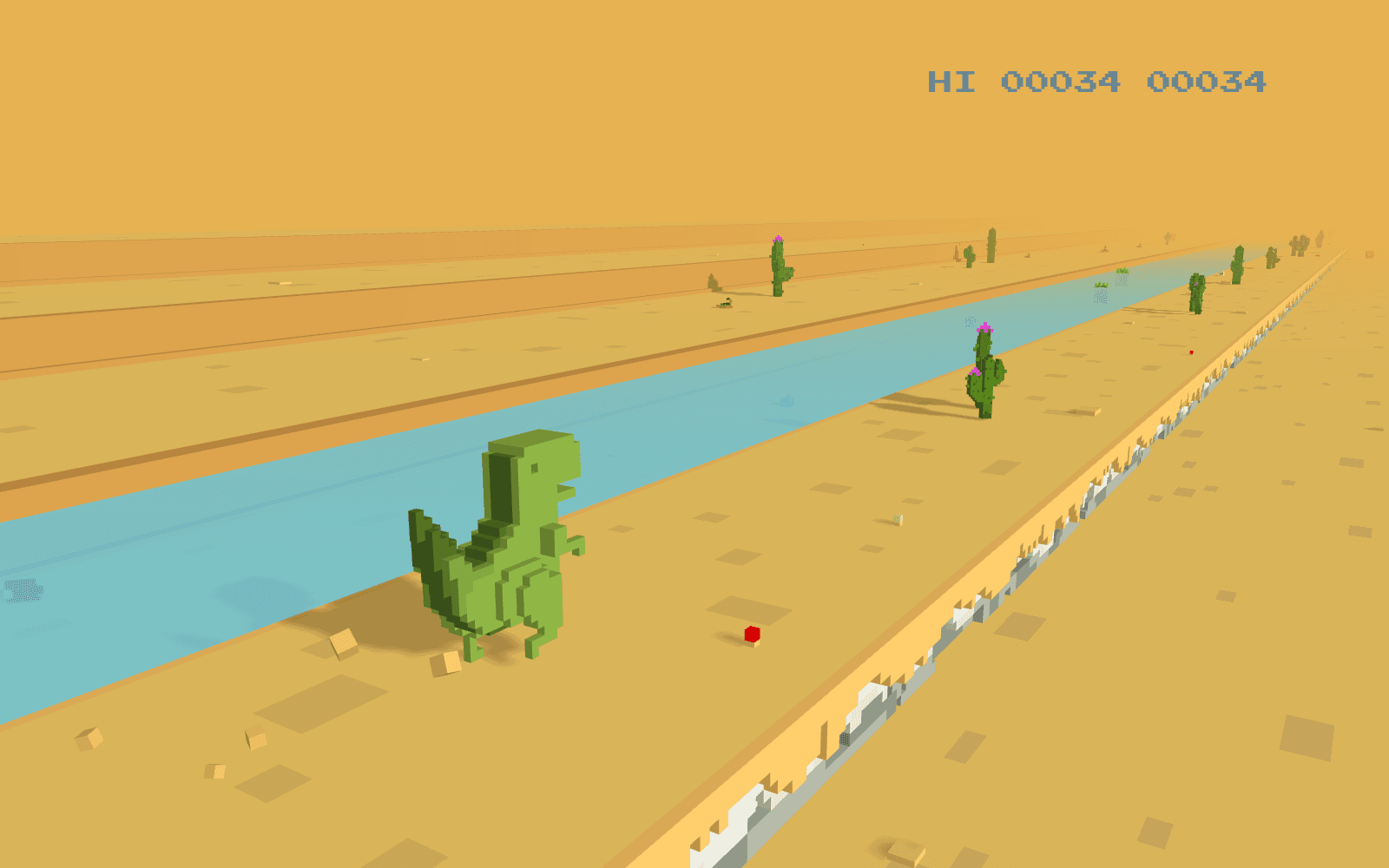 T-Rex Run 3D gameplay