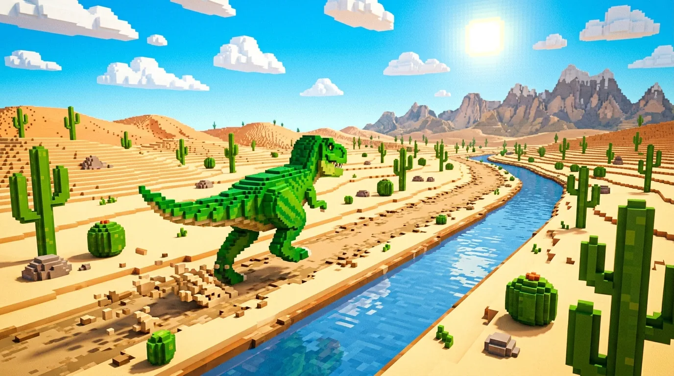 T-Rex Run 3D gameplay