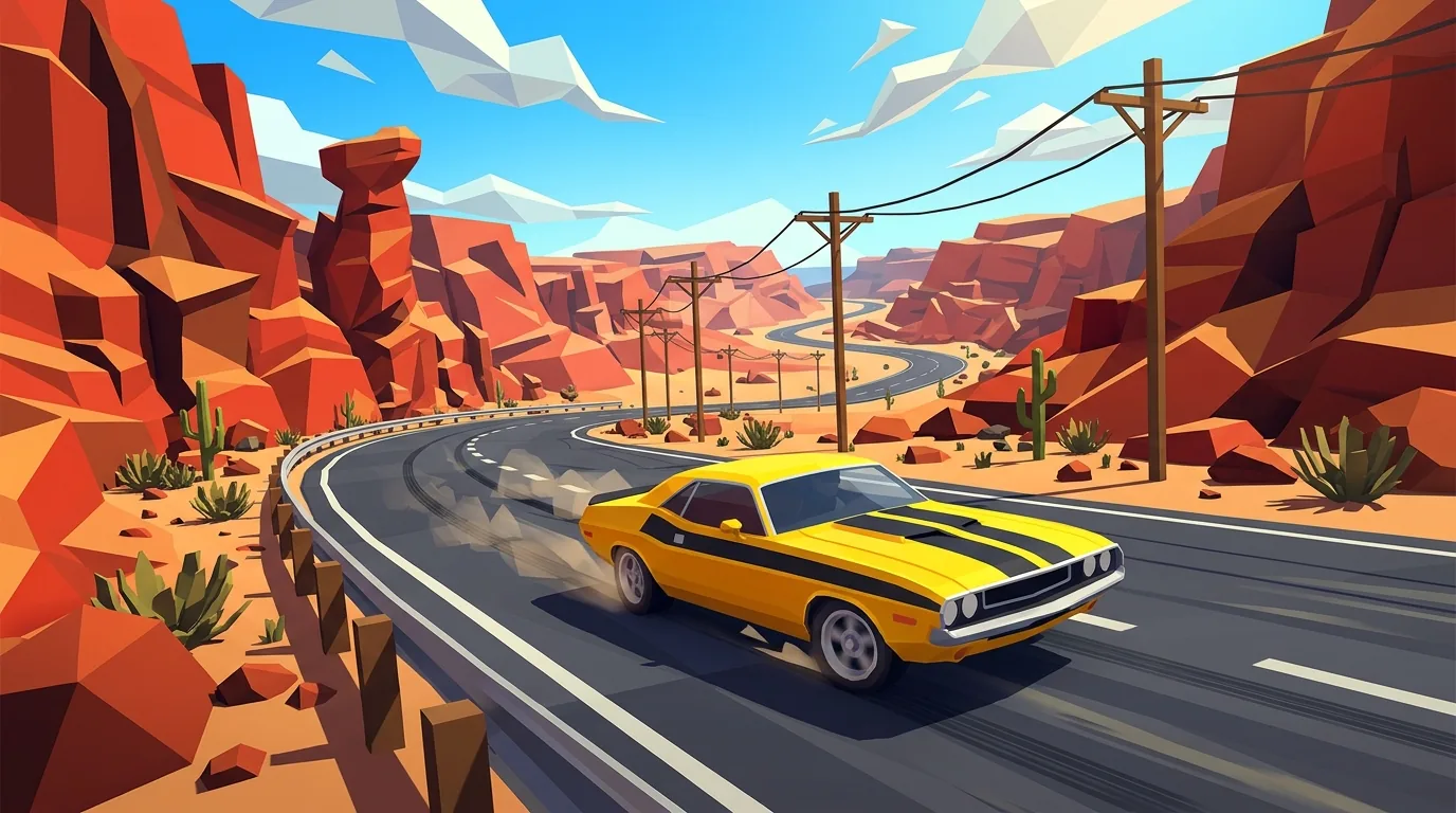 Poly Racer gameplay