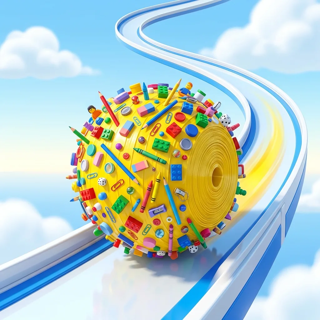 Tape Ball Run gameplay